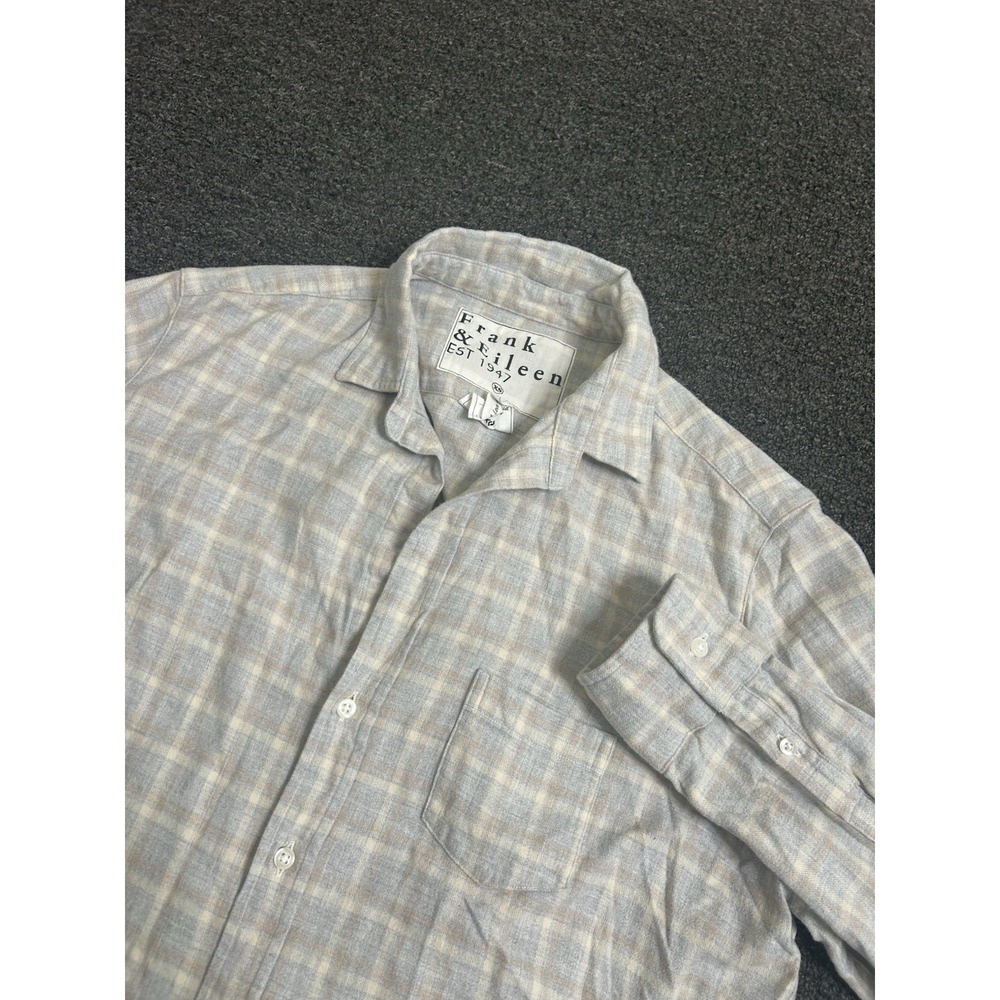 Frank And Eileen‎ Eileen Cotton Button Up Shirt Gray Plaid Womens XS Long Sleeve